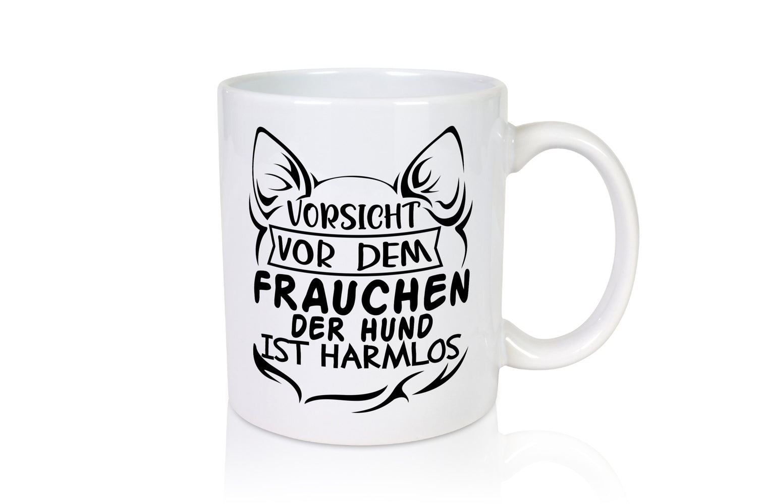 Vorsicht vor dem Frauchen der Hund ist Harmlos Humor Tierliebhaber Geschenkidee