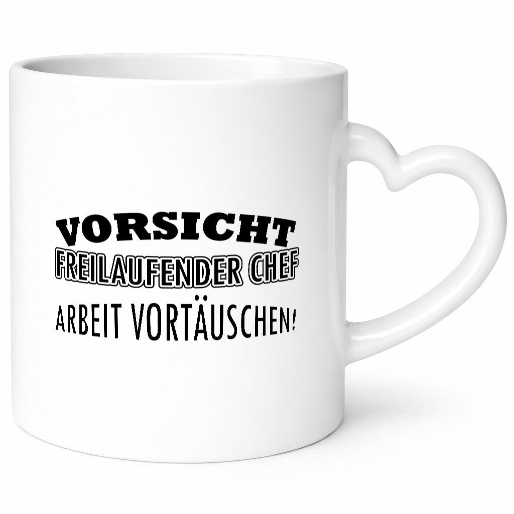 Freilaufender Chef lustig Arbeit Kollegen Büro Geschenk Tasse