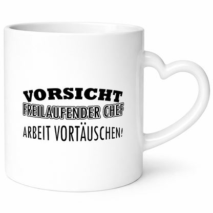 Freilaufender Chef lustig Arbeit Kollegen Büro Geschenk Tasse