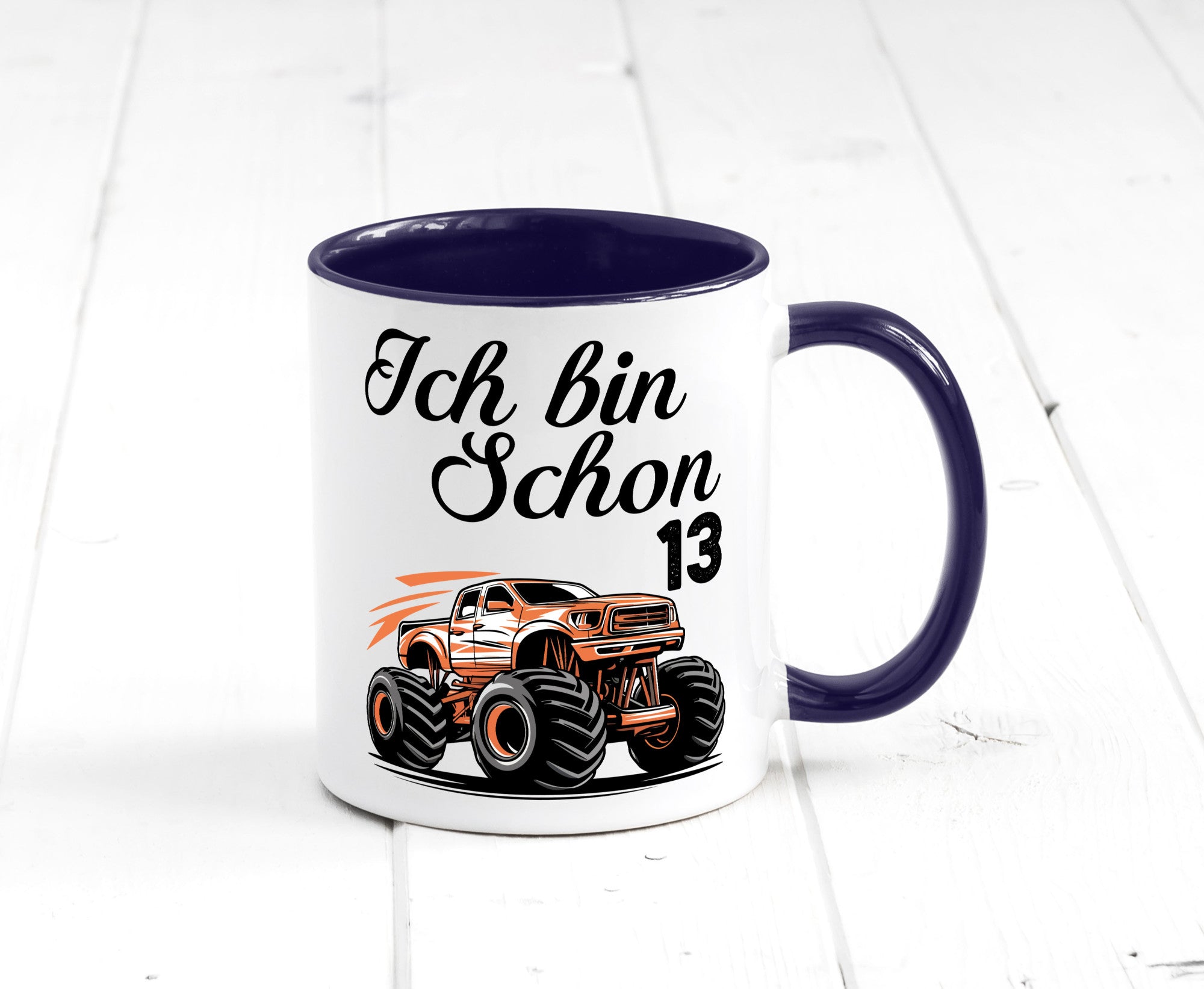 13. Geburtstag | Monster truck 13 Jahre Geschenkidee Humor Tasse