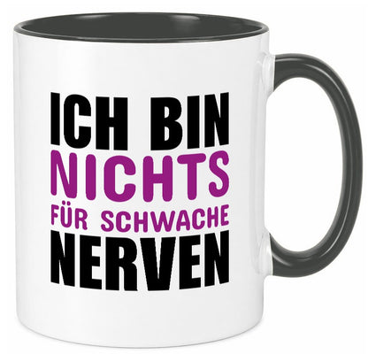 Schwache nerven lustiger Spruch Geschenk Humor Geschenkidee Tasse