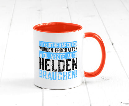 Physiotherapeut | Helden Therapeutin lustiger Spruch Humor Geschenkidee Tasse