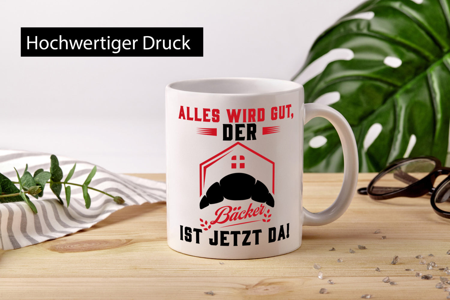 Der Bäcker ist jetzt da | Bäckerrei Geschenk Humor Geschenkidee lustiger Spruch