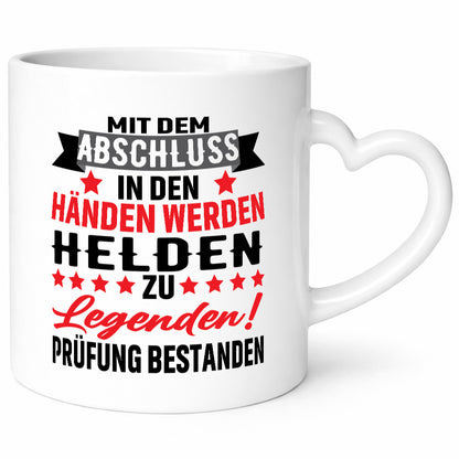 Mit dem Abschluss in den Händen | Prüfung bestanden lustig Humor Geschenkidee