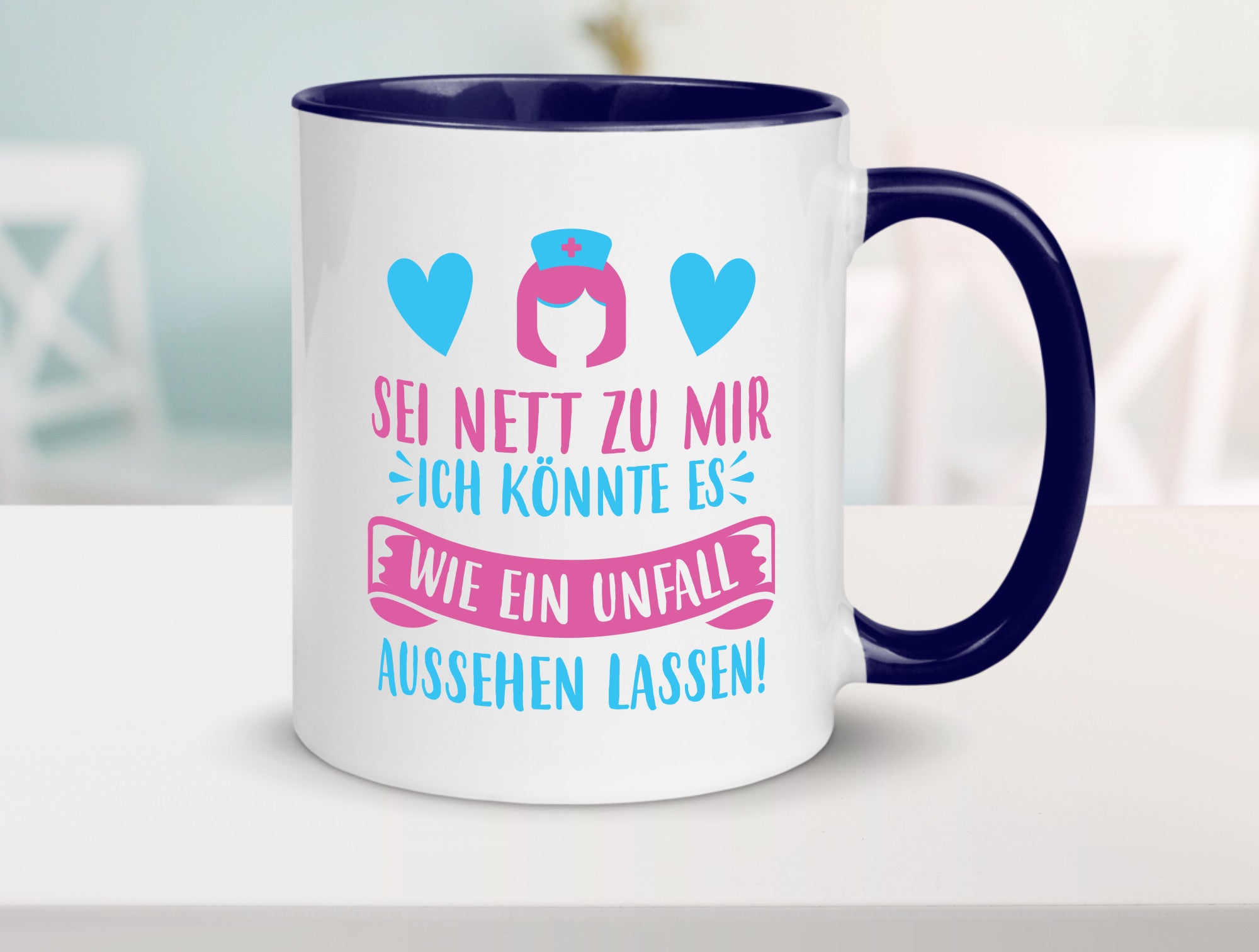 Sei nett, könnte wie ein Unfall aussehen | Kopf lustiger Spruch Geschenk Humor