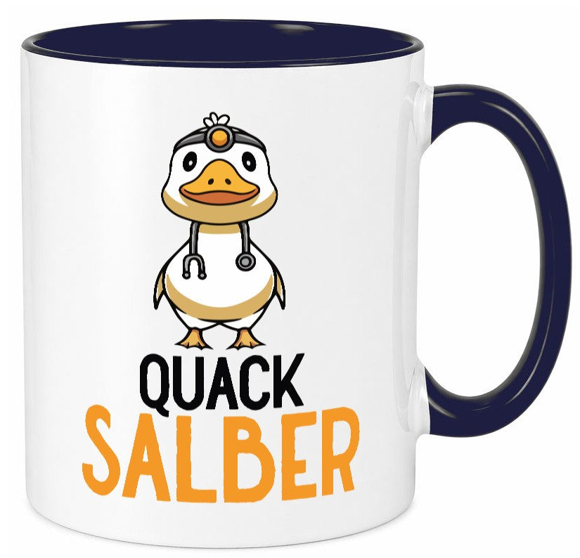 Quacksalber | witzige Ente Comic Arzt Ãrztin v2 Geschenkidee Humor Tasse