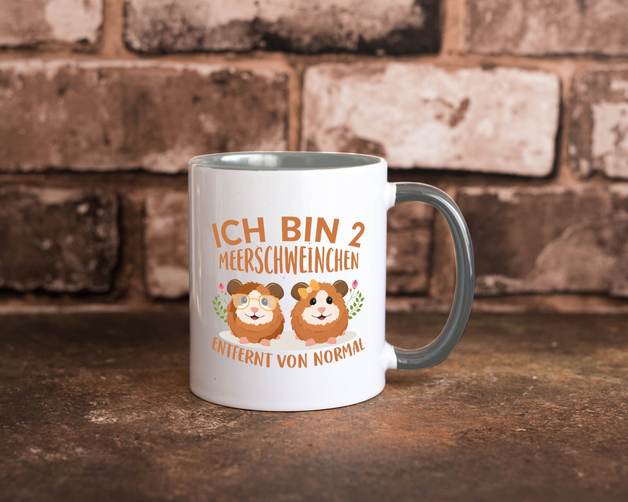 Zwei Meerschweinchen | Tierfreund Tasse Tier Liebe lustig Tierliebhaber Humor