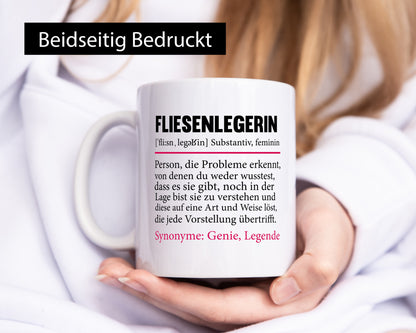 Fliesenlegerin | Beruf Fliesenlegen Bau Geschenkidee Arbeit Kollegen Büro Humor