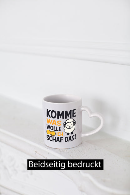 Komme was wolle, ich schaf das | Wolle Humor Geschenkidee Tasse