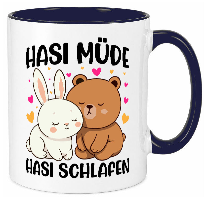 Hasi Müde | schlafen Kaninchen Häschen v2 lustiger Spruch Geschenk Humor