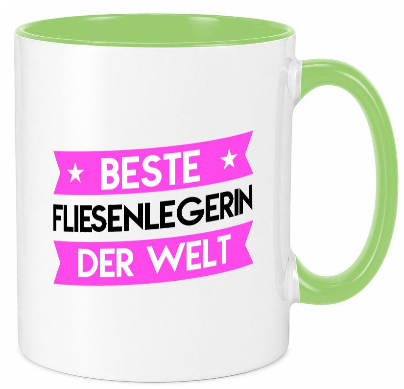 Beste Fliesenlegerin | Fliesenlegen Bau Geschenk Humor Geschenkidee lustiger Tasse