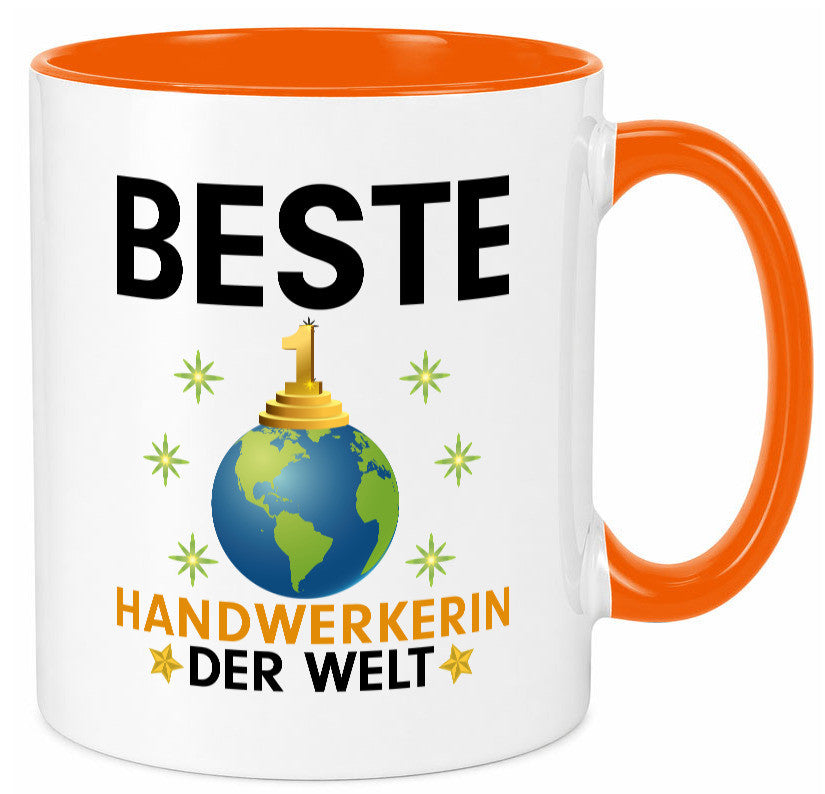 Welt Beste Handwerkerin | Handwerkerinnen lustiger Spruch Geschenk Humor Tasse