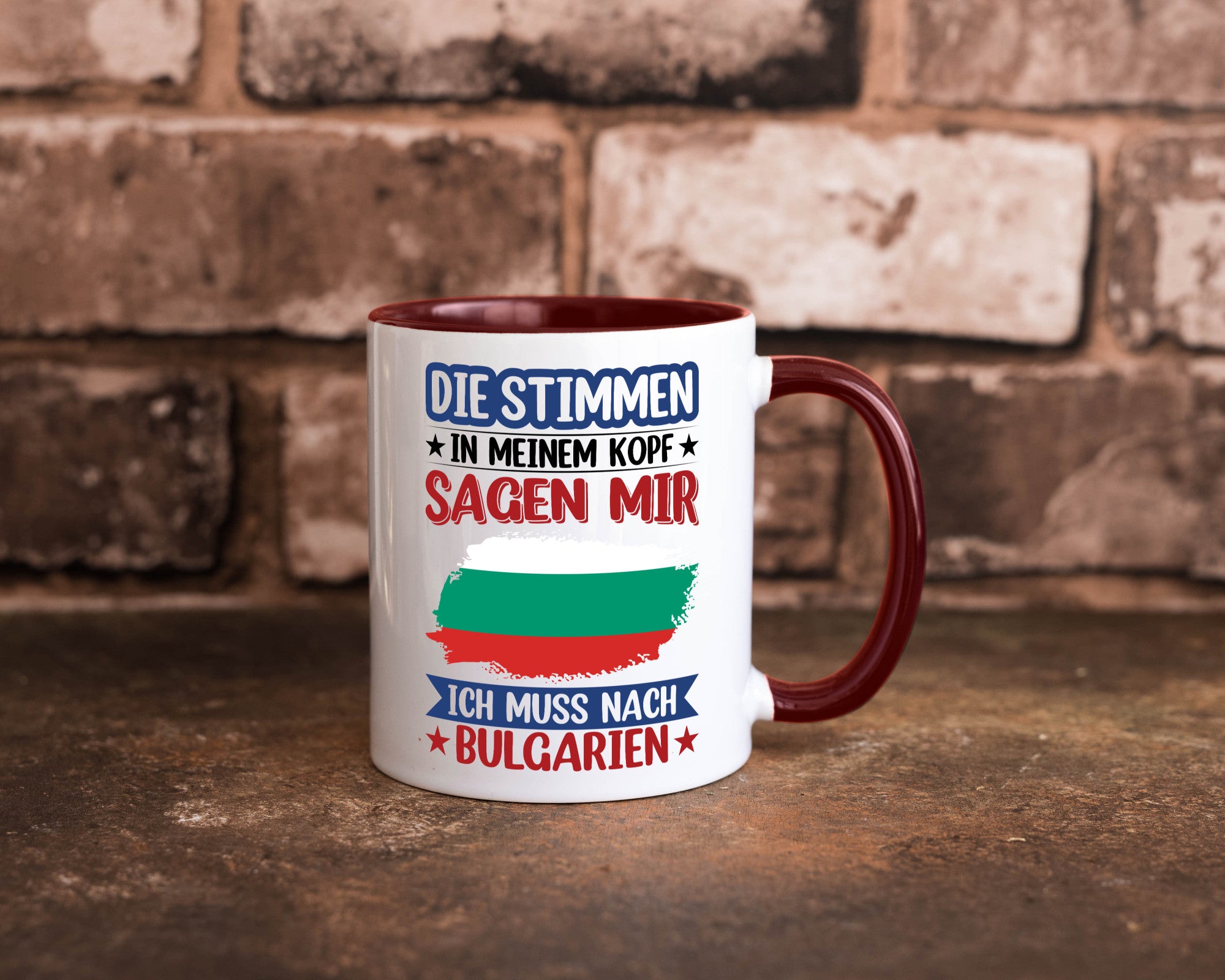 Bulgarien | Urlaub Stimmen in meinem Kopf Traumland Humor Geschenkidee Tasse