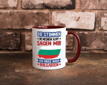 Bulgarien | Urlaub Stimmen in meinem Kopf Traumland Humor Geschenkidee Tasse