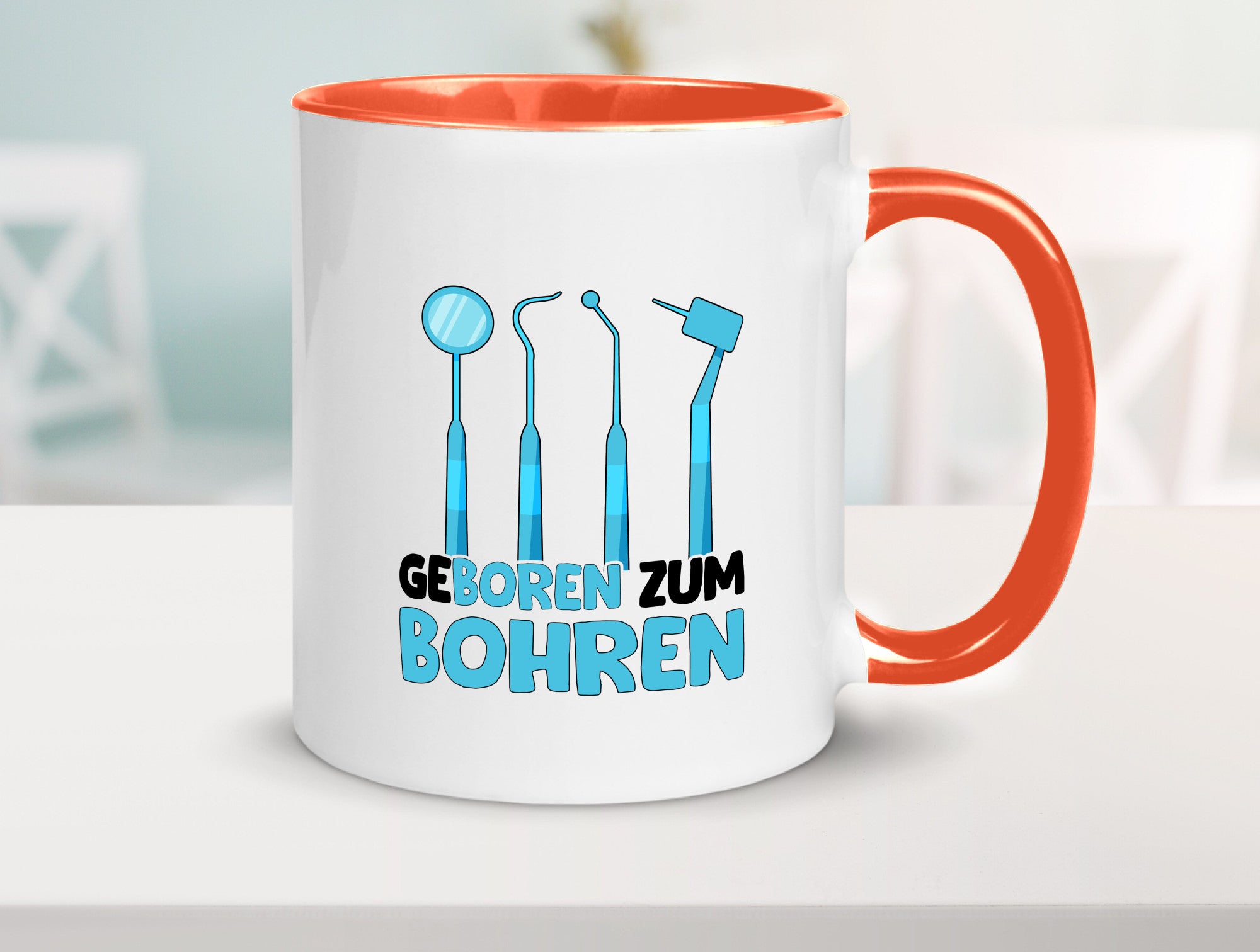 Geboren zum Bohren | Zahnarzthelferin Zahnarzt lustiger Spruch Geschenk Humor