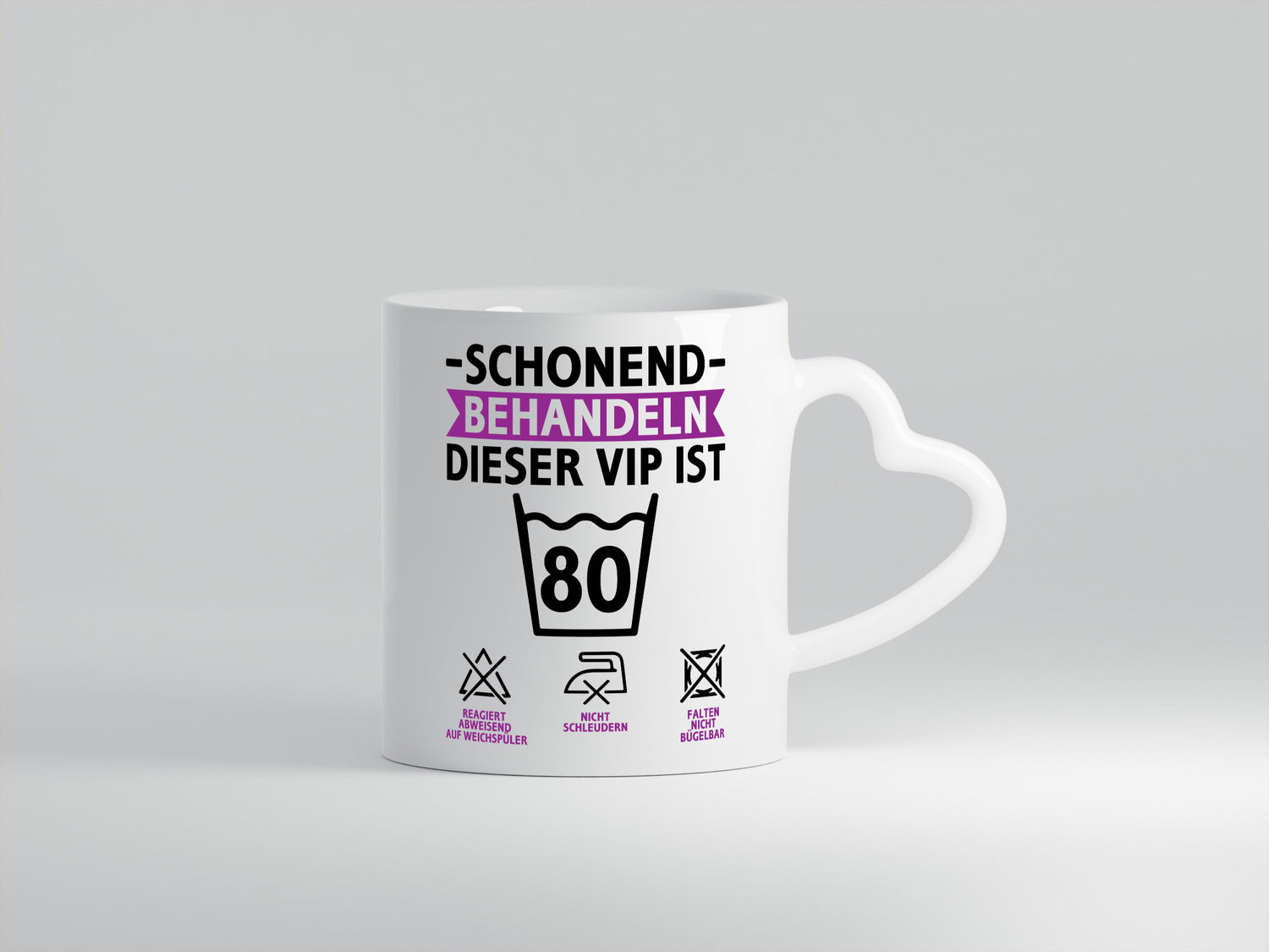 80 Geburtstag | schonend behandeln Jahre v2 Geschenkidee Humor Tasse