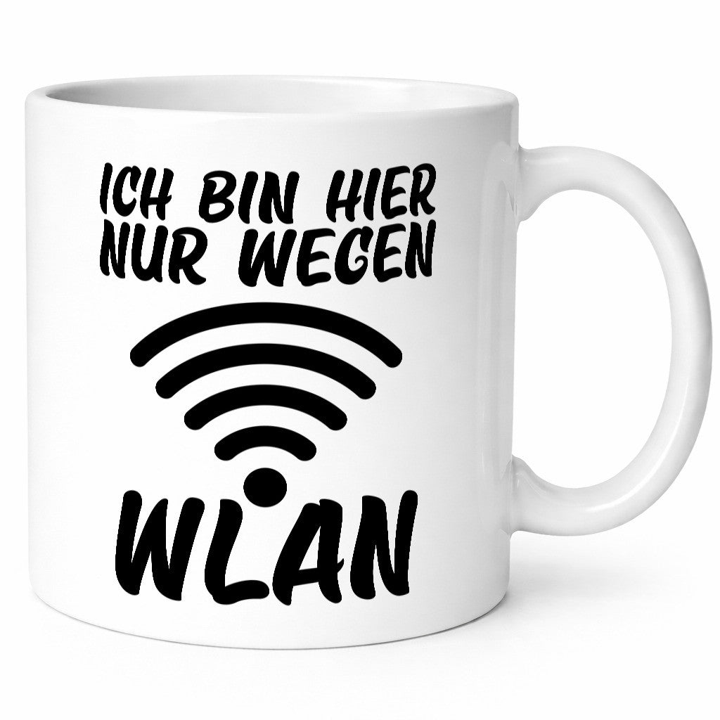 Ich bin hier wegen WLAN | Computer Nerd lustiger Spruch Humor Geschenkidee Tasse
