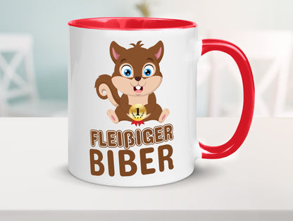 Fleißiger Biber | Motiv Tasse Kinder Geburtstag lustig Geschenkidee Geschenk