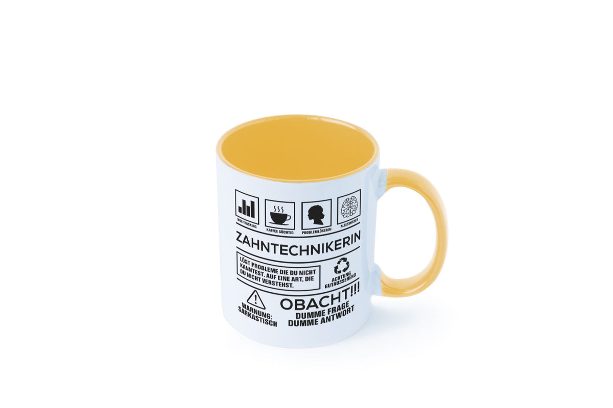 Achtung Probleme Zahntechnikerin | Zahnmedizin Humor Geschenkidee Tasse