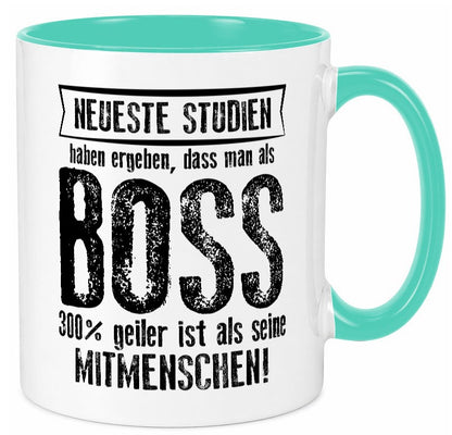 Neuste Studien: Boss | Führungskraft Vorgesetzter lustiger Spruch Geschenk Tasse