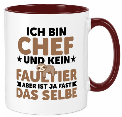 Ich bin kein Faultier: Chef | Führungskraft Vorgesetzter lustig Arbeit Kollegen Tasse
