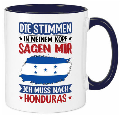 Honduras | Urlaub Stimmen in meinem Kopf Traumland Geschenkidee Humor Tasse
