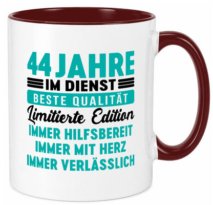 44 Jahre im Dienst | Jubiläum Arbeit v5 lustig Kollegen Büro Geschenk Tasse