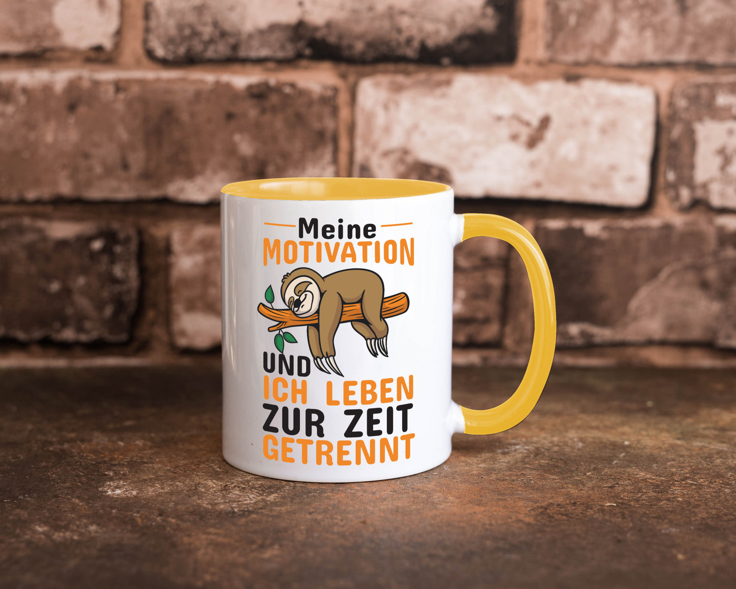 Keine Motivation | Faultier Tasse Büro Humor faul Geschenk Arbeit Kollegen