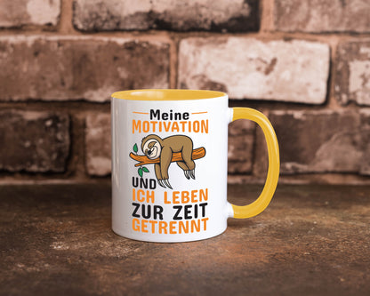 Keine Motivation | Faultier Tasse Büro Humor faul Geschenk Arbeit Kollegen