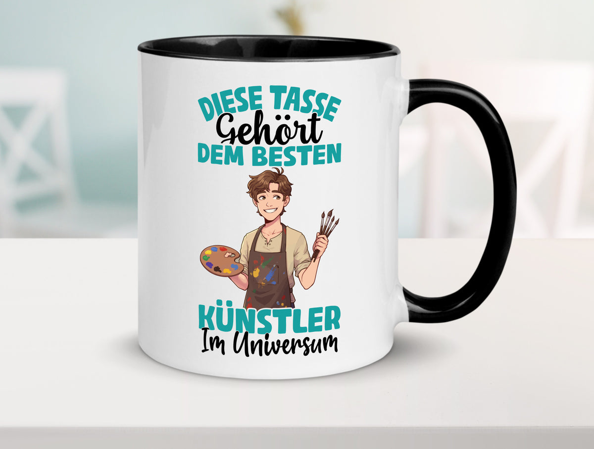 Im Universum: Künstler | Kunst Geschenkidee Humor Tasse
