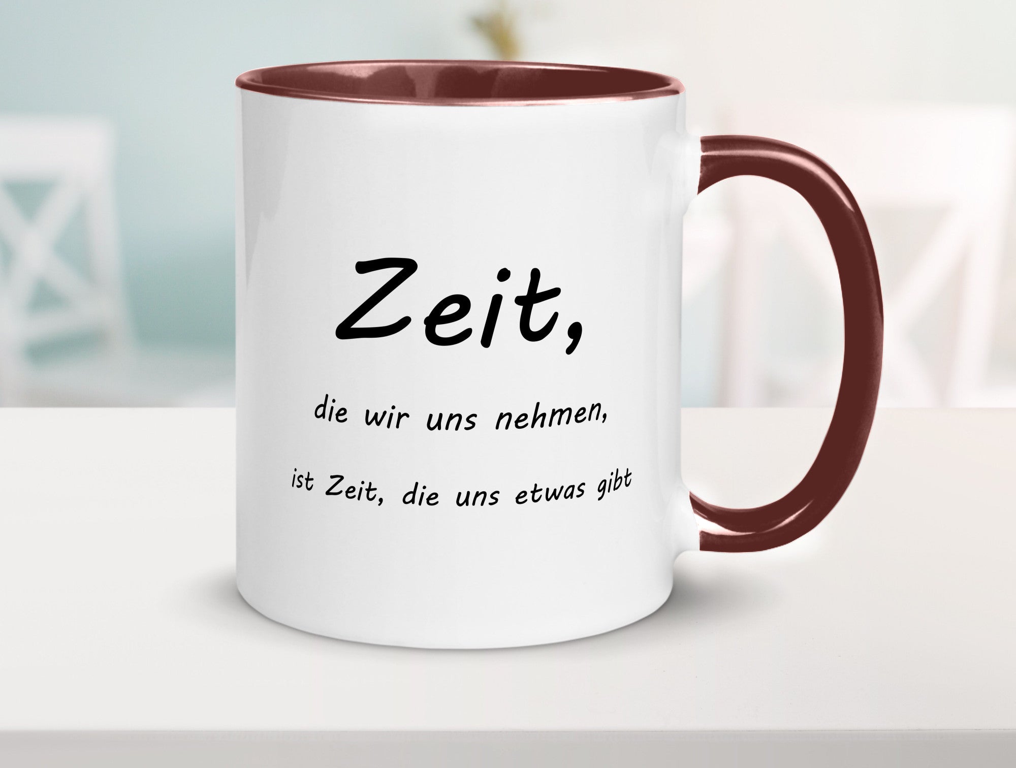 Zeit die wir uns nehmen ist etwas gibt Humor Geschenkidee Tasse