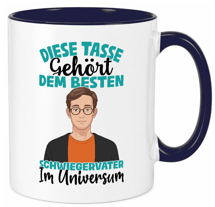 Im Universum: Schwiegervater |Schwiegersohn | Beziehung Geschenkidee Familie Tasse