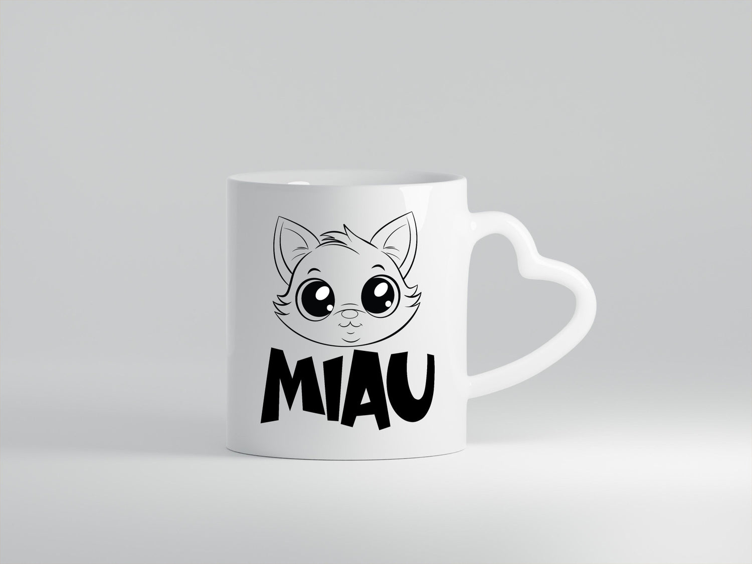Miau | Katze Geschenkidee Tierliebhaber Humor Tasse