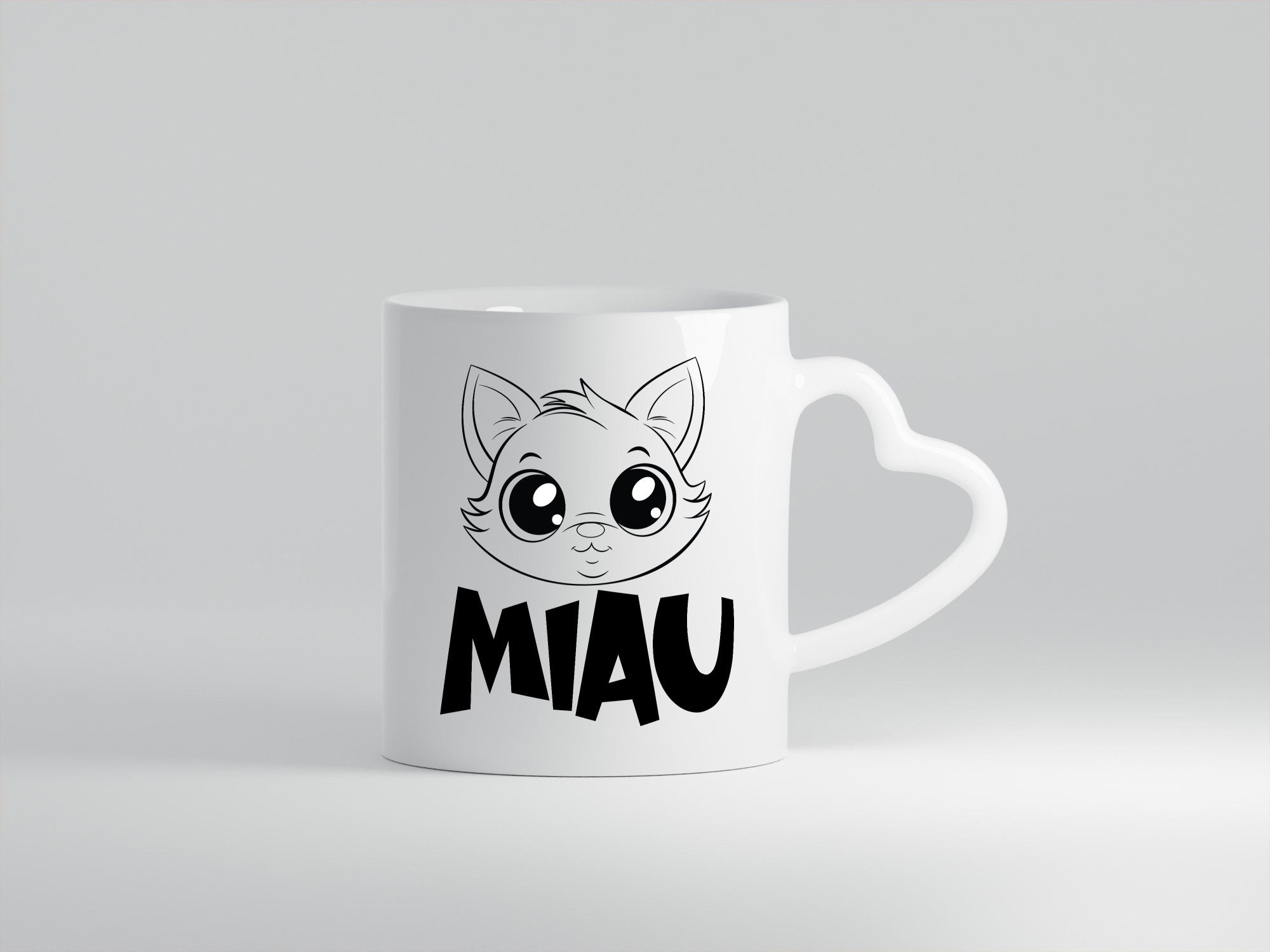 Miau | Katze Geschenkidee Tierliebhaber Humor Tasse