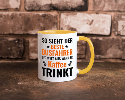 Kaffee trinkt: Busfahrer | Berufsfahrer Fahrer Geschenk Arbeit Kollegen Büro