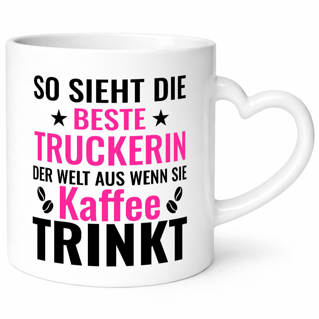 Kaffee trinkt: Truckerin | LKW Fahrerin Humor Geschenkidee Tasse