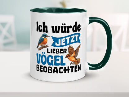 Vögel beobachten | Vogel lustig Humor Geschenkidee Geschenk Tasse