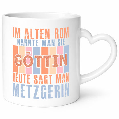 Heute sagt man: Metzgerin | Fleischerin lustig Humor Geschenkidee Geschenk Tasse