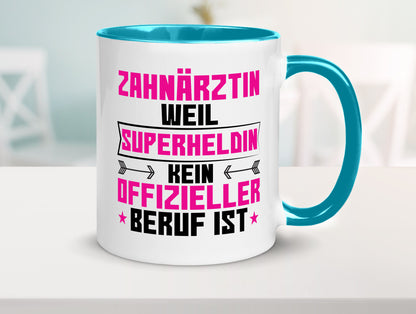 Superheldin Zahnärztin | Zahnmedizin Beruf Geschenkidee Arbeit Kollegen Büro
