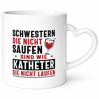 Schwestern die nicht saufen | Glas Sterne Geschenk Humor Geschenkidee lustiger