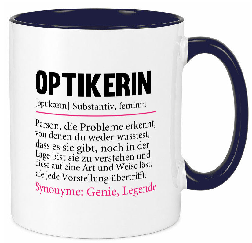 Optikerin | Spruch Humor Beruf Augenoptik Arbeit Kollegen Büro Geschenkidee