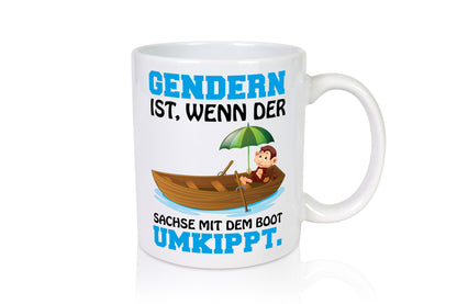 Der Sachse Kippt um lustiger Spruch Geschenk Humor Geschenkidee Tasse