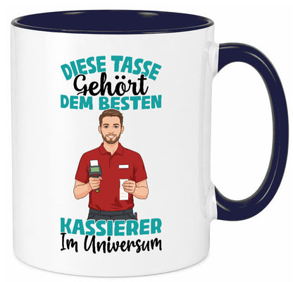 Im Universum: Kassierer Geschenk Humor Geschenkidee lustiger Spruch Tasse