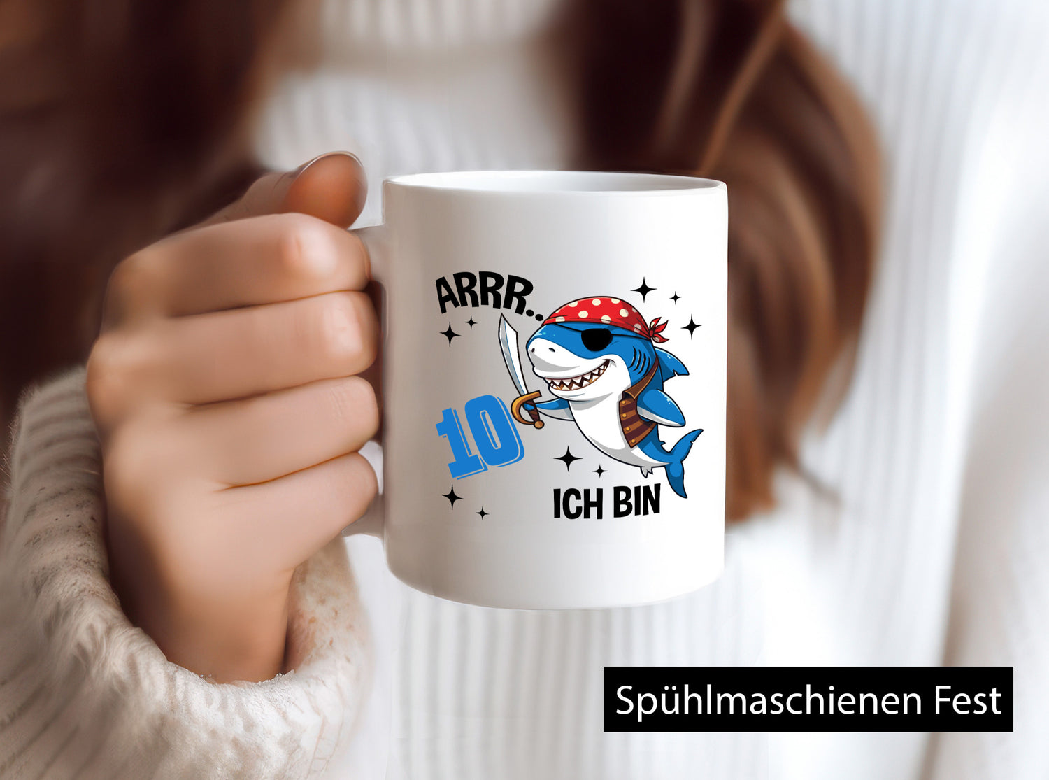 10. Geburtstag | 10 Jahre Arr Pirat Hai Piraten Geschenkidee Humor Tasse