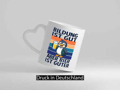 Bildung ist gut aber bier guter | sauf Spruch Geschenkidee Humor Tasse