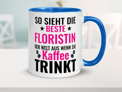 Kaffee trinkt: Floristin | Blumen Verkäuferin lustiger Spruch Geschenk Humor