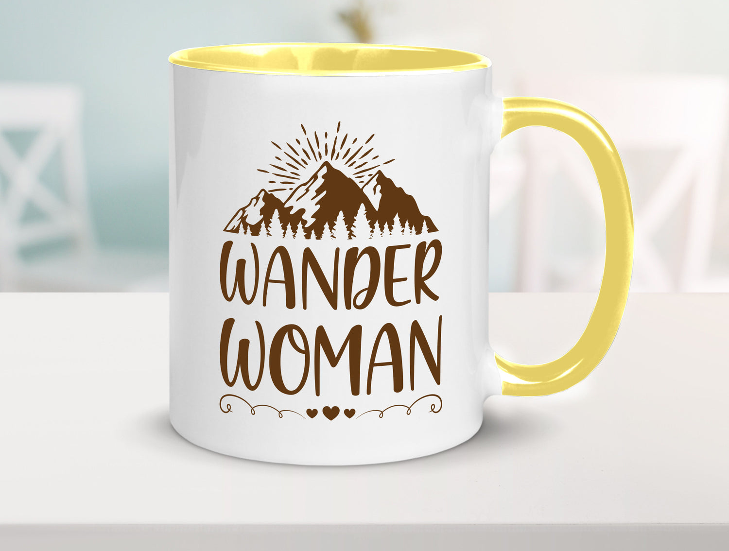 Wander Woman | Berge Herzen Geschenk Familie Geschenkidee lustiger Spruch Tasse