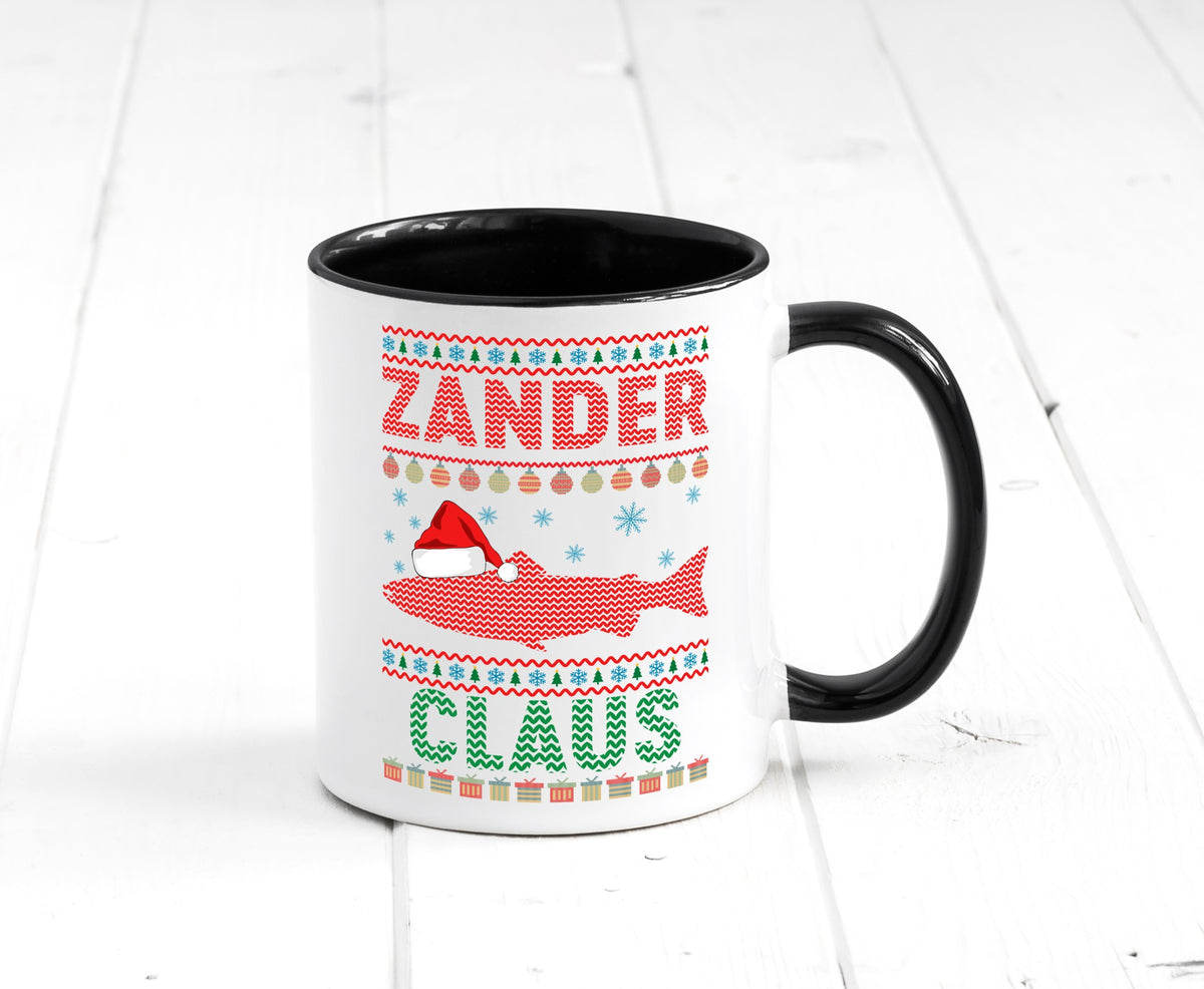 Zander Claus | Weihnachten Ugly Christmas Angler v2 Geschenkidee Humor Tasse