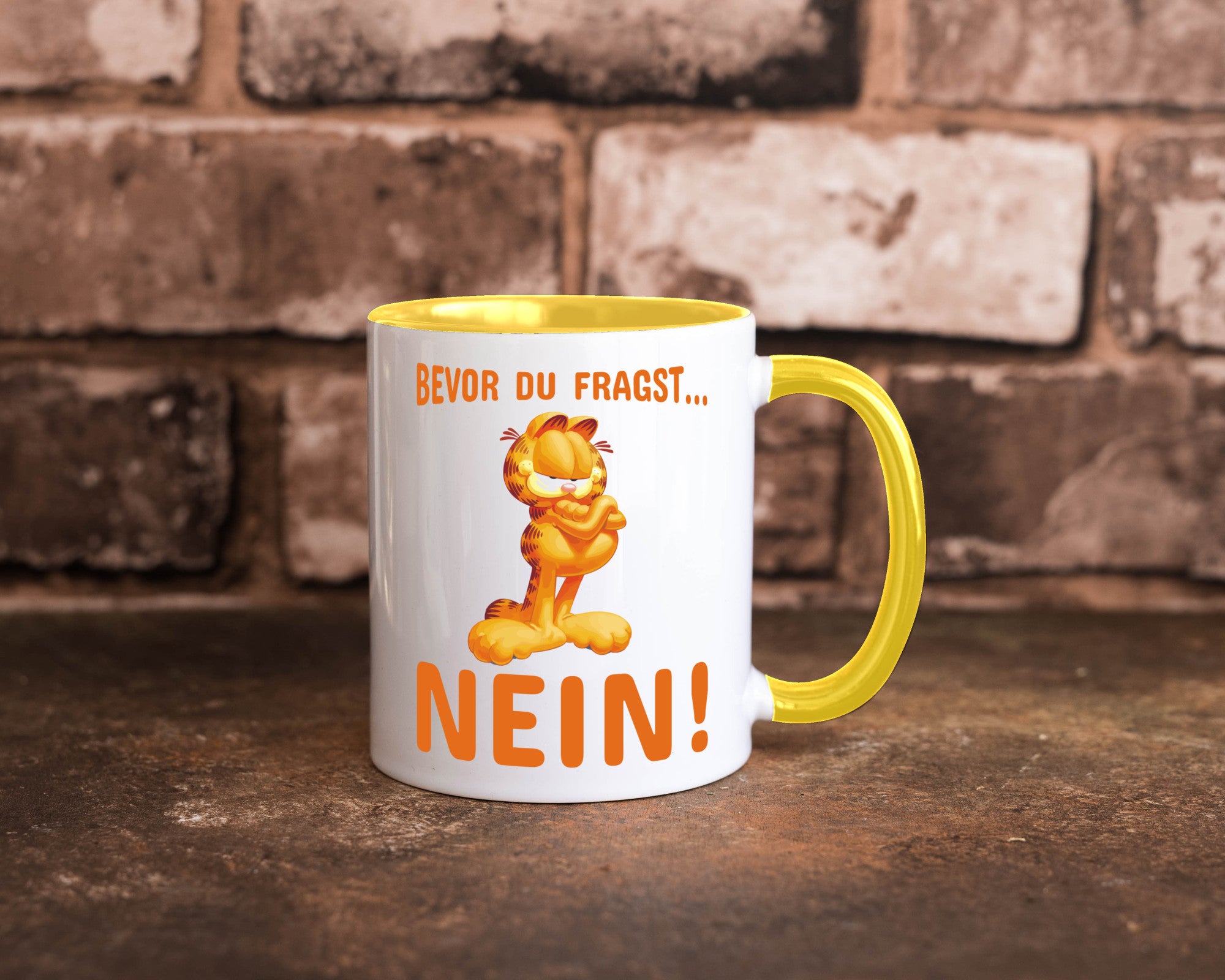 Bevor du fragst? Nein! | grimmige Katze Spruchtasse lustig Tierliebhaber Humor