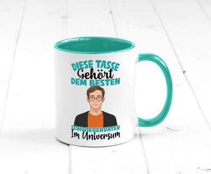 Im Universum: Schwiegervater |Schwiegersohn | Beziehung Geschenkidee Familie Tasse